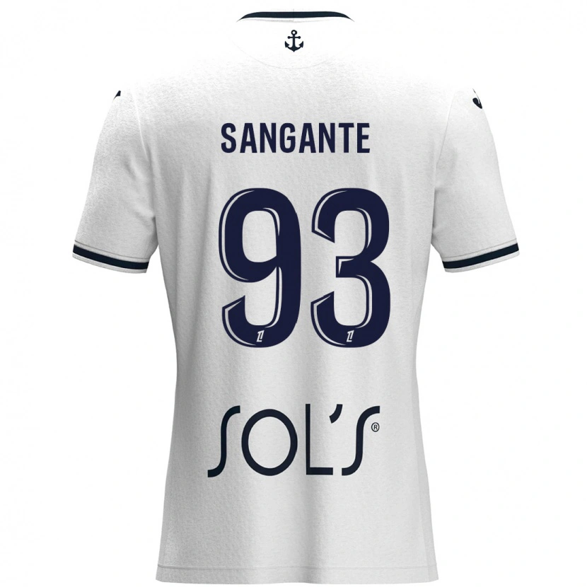 Danxen Donna Maglia Arouna Sangante #93 Bianco Blu Scuro Kit Gara Away 2024/25 Maglietta