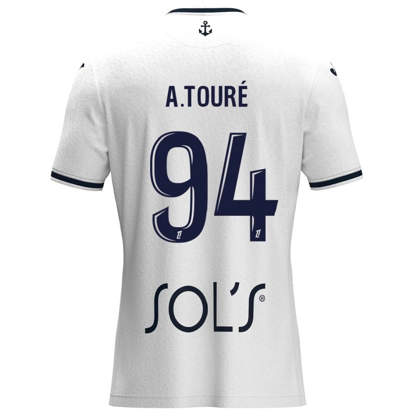 Danxen Donna Maglia Abdoulaye Touré #94 Bianco Blu Scuro Kit Gara Away 2024/25 Maglietta