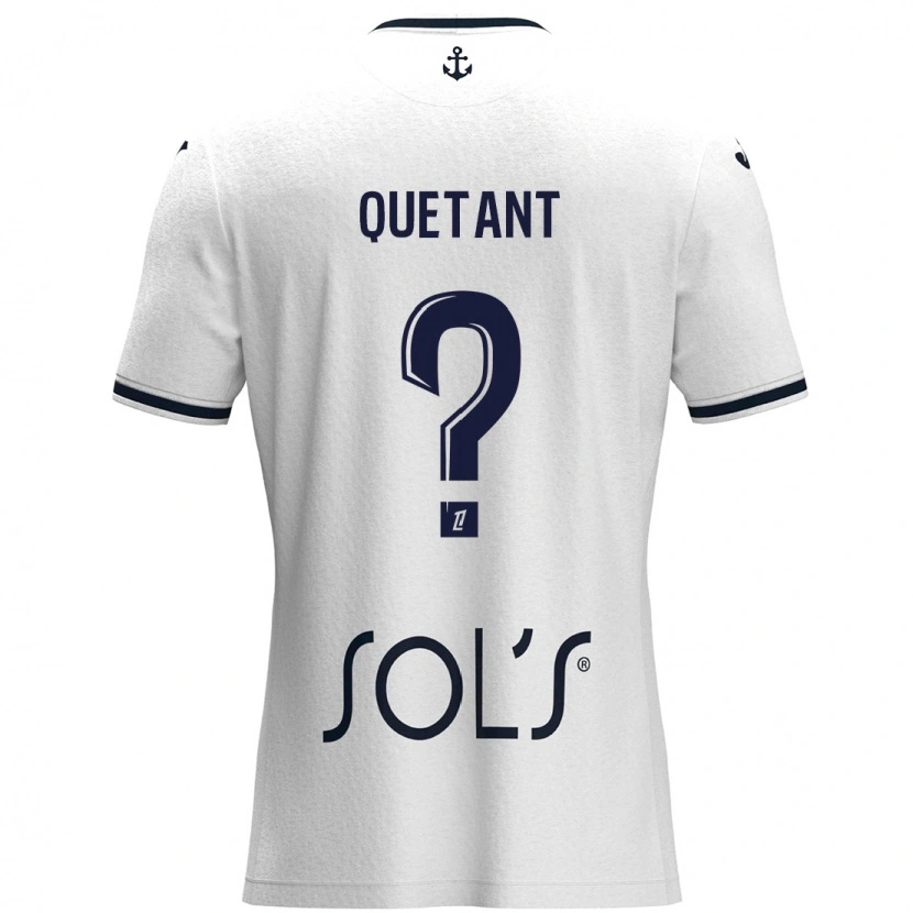 Danxen Donna Maglia Kenny Quetant #0 Bianco Blu Scuro Kit Gara Away 2024/25 Maglietta