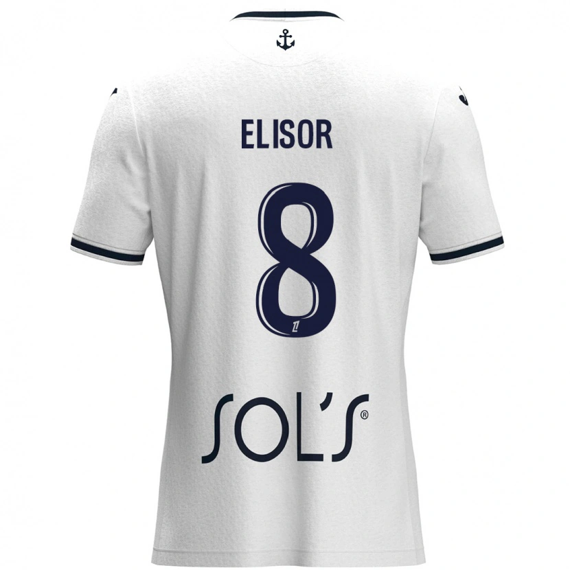 Danxen Donna Maglia Salomé Elisor #8 Bianco Blu Scuro Kit Gara Away 2024/25 Maglietta