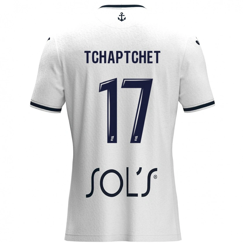 Danxen Donna Maglia Chanel Tchaptchet #17 Bianco Blu Scuro Kit Gara Away 2024/25 Maglietta