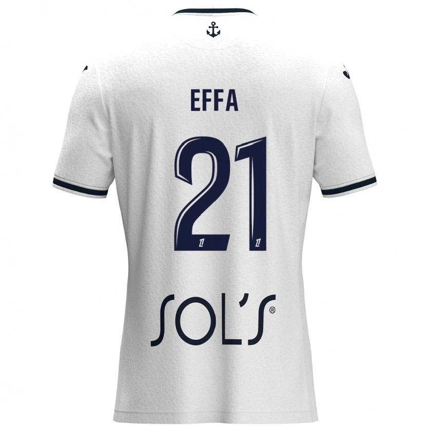 Danxen Donna Maglia Chancelle Effa Effa #21 Bianco Blu Scuro Kit Gara Away 2024/25 Maglietta