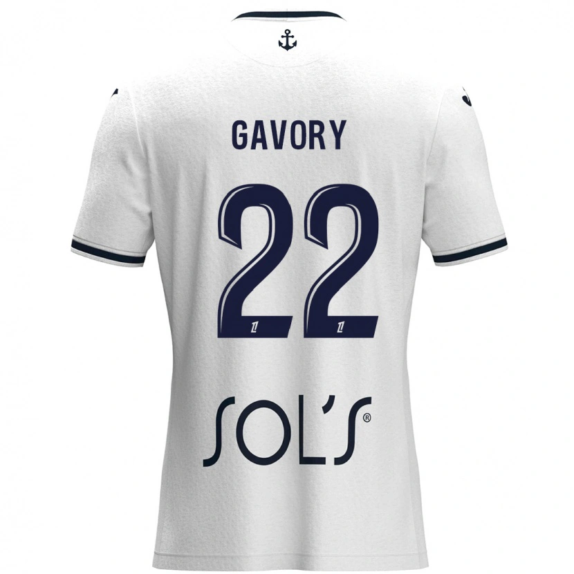 Danxen Donna Maglia Christy Gavory #22 Bianco Blu Scuro Kit Gara Away 2024/25 Maglietta
