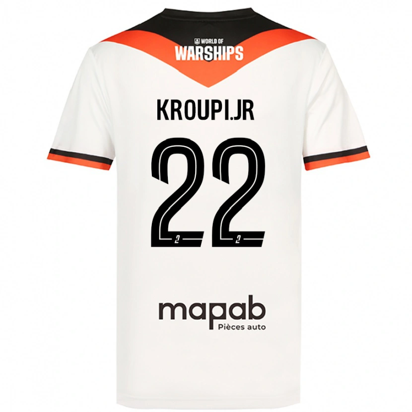 Danxen Donna Maglia Eli Junior Kroupi #22 Bianco Kit Gara Away 2024/25 Maglietta