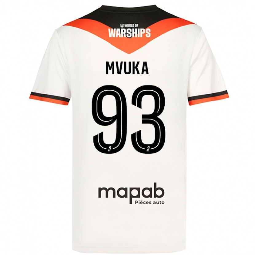 Danxen Donna Maglia Joel Mvuka #93 Bianco Kit Gara Away 2024/25 Maglietta