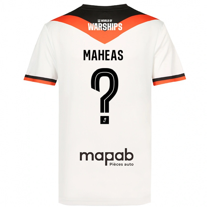 Danxen Donna Maglia Paul Maheas #0 Bianco Kit Gara Away 2024/25 Maglietta