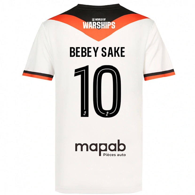 Danxen Donna Maglia Mattéo Bebey Sake #10 Bianco Kit Gara Away 2024/25 Maglietta