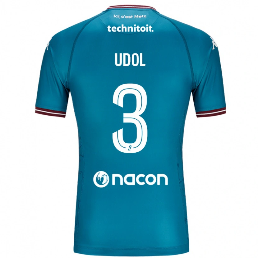 Danxen Donna Maglia Matthieu Udol #3 Blu Petrolio Kit Gara Away 2024/25 Maglietta