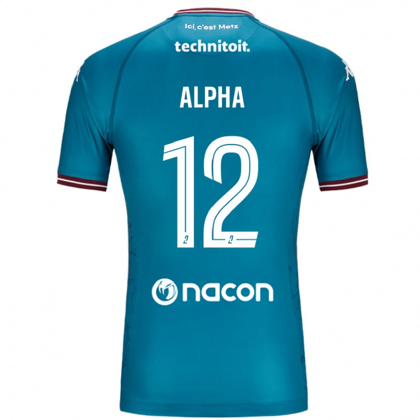 Danxen Donna Maglia Alpha Touré #12 Blu Petrolio Kit Gara Away 2024/25 Maglietta