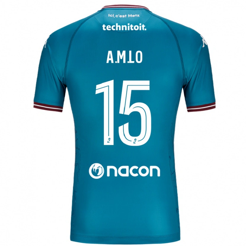 Danxen Donna Maglia Aboubacar Lô #15 Blu Petrolio Kit Gara Away 2024/25 Maglietta
