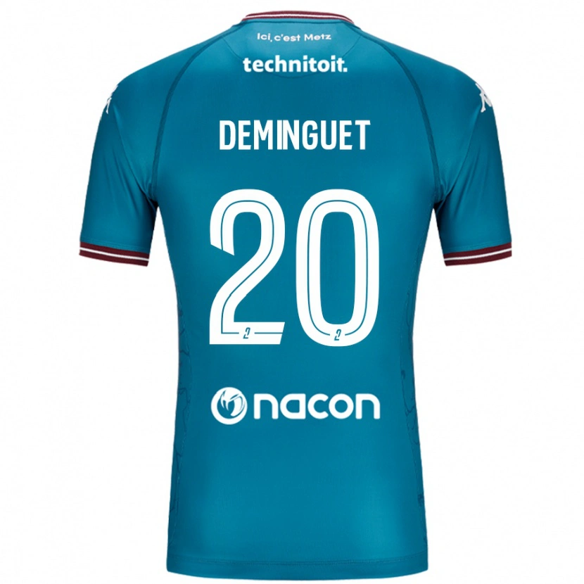 Danxen Donna Maglia Jessy Deminguet #20 Blu Petrolio Kit Gara Away 2024/25 Maglietta