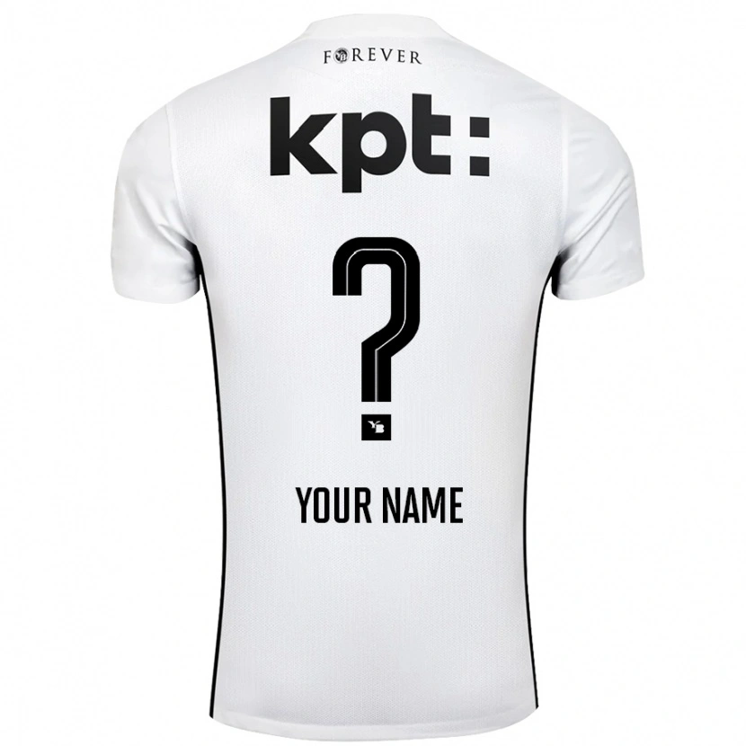 Danxen Donna Maglia Il Tuo Nome #0 Bianco Nero Kit Gara Away 2024/25 Maglietta