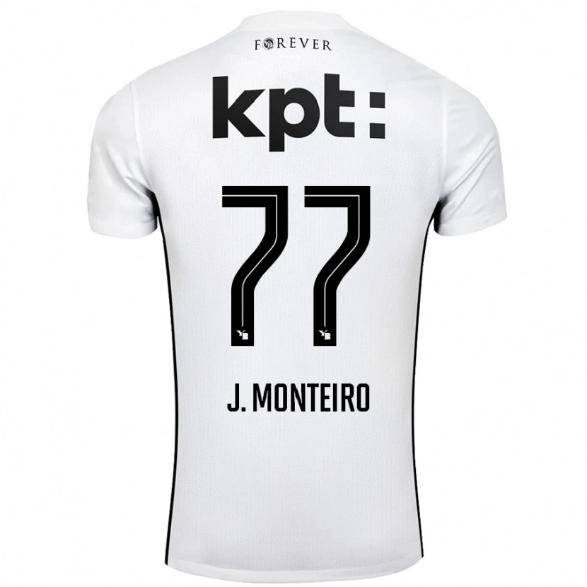 Danxen Donna Maglia Joël Monteiro #77 Bianco Nero Kit Gara Away 2024/25 Maglietta