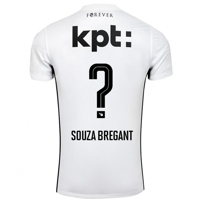 Danxen Donna Maglia Pietro Souza Bregant #0 Bianco Nero Kit Gara Away 2024/25 Maglietta