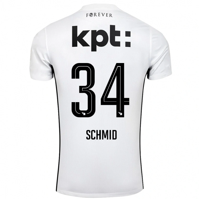 Danxen Donna Maglia Céline Schmid #34 Bianco Nero Kit Gara Away 2024/25 Maglietta