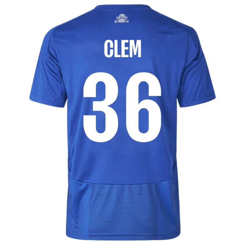 Danxen Donna Maglia William Clem #36 Bianco Blu Kit Gara Away 2024/25 Maglietta