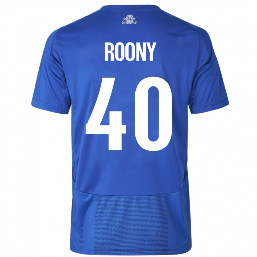 Danxen Donna Maglia Roony Bardghji #40 Bianco Blu Kit Gara Away 2024/25 Maglietta