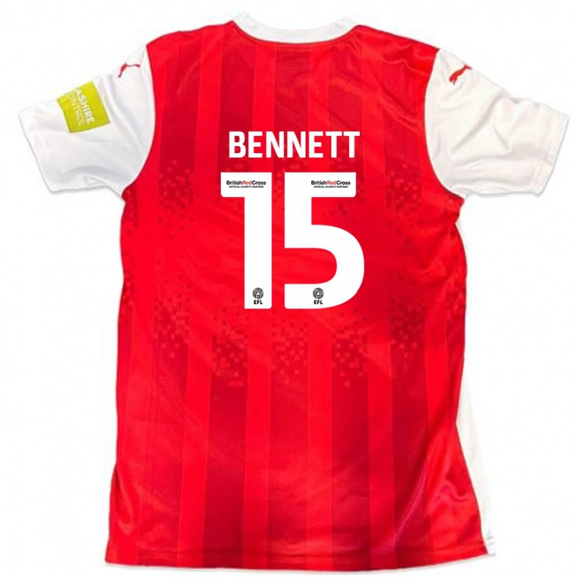 Danxen Bambino Maglia Rhys Bennett #15 Rosso Bianco Kit Gara Home 2024/25 Maglietta