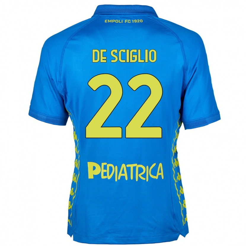 Danxen Bambino Maglia Mattia De Sciglio #22 Blu Kit Gara Home 2024/25 Maglietta