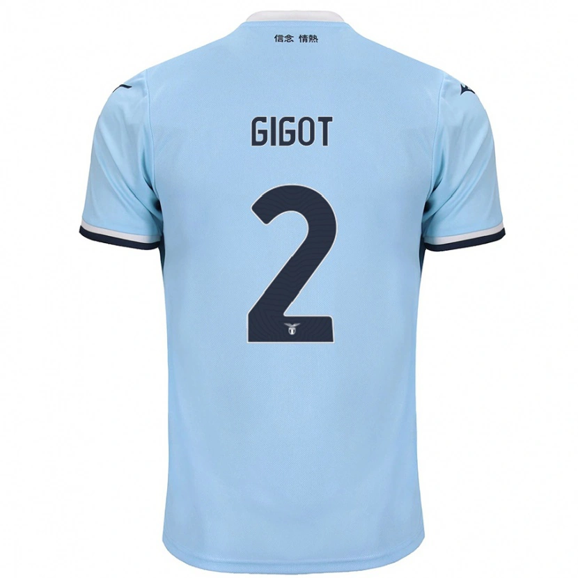 Danxen Bambino Maglia Samuel Gigot #2 Blu Kit Gara Home 2024/25 Maglietta