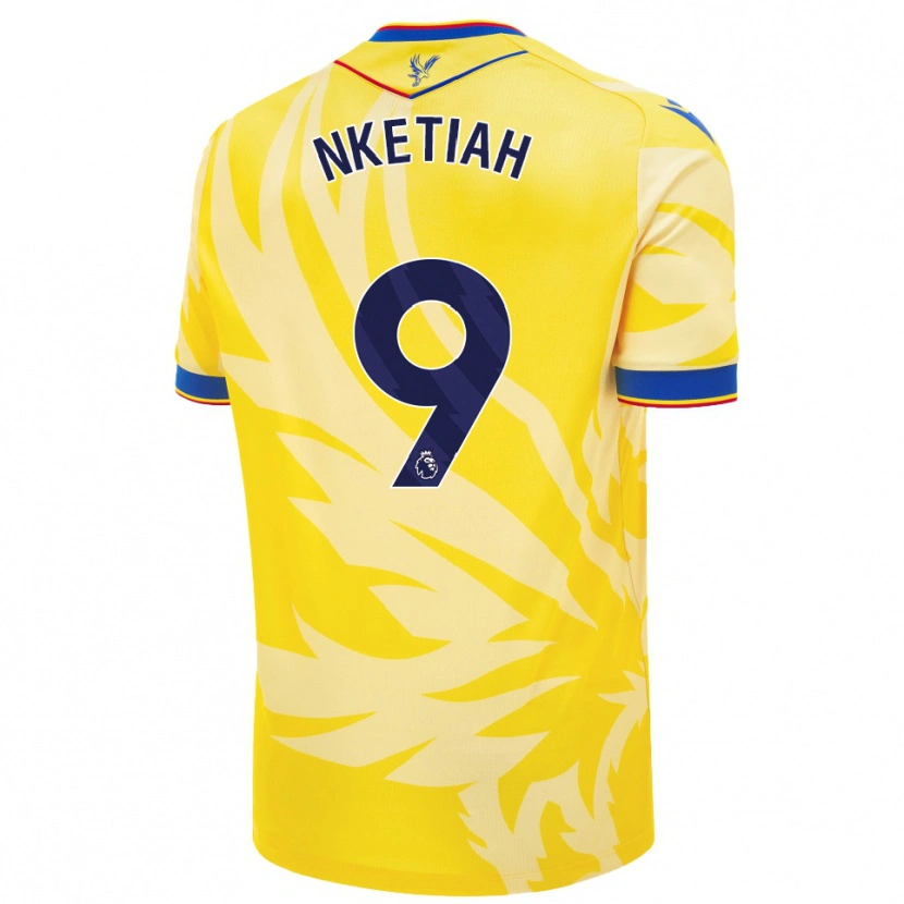 Danxen Bambino Maglia Eddie Nketiah #9 Giallo Kit Gara Away 2024/25 Maglietta