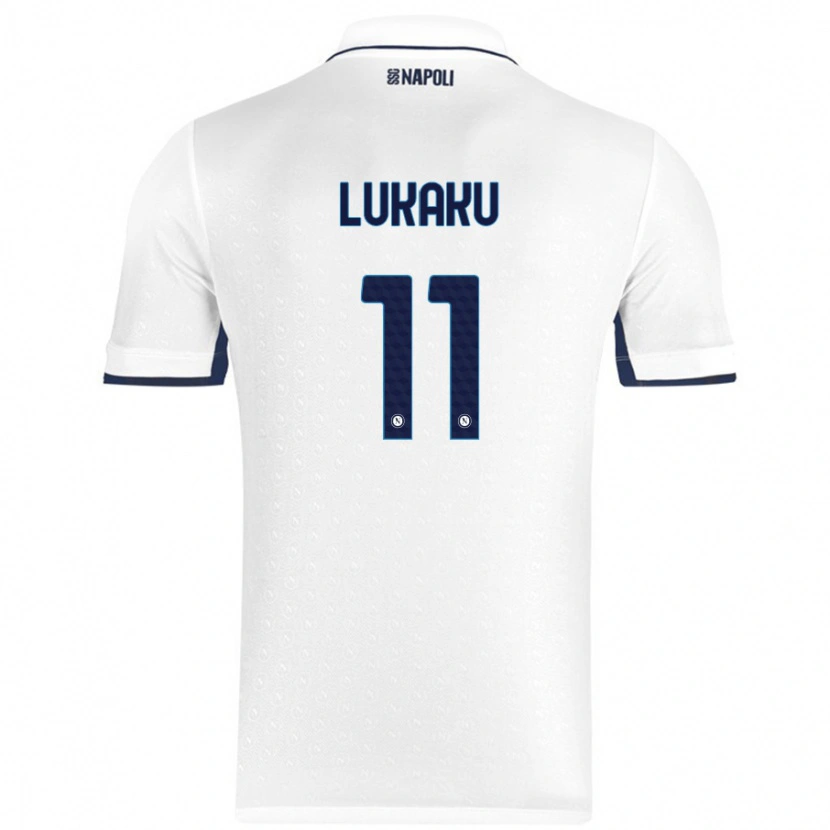 Danxen Bambino Maglia Romelu Lukaku #11 Bianco Blu Reale Kit Gara Away 2024/25 Maglietta
