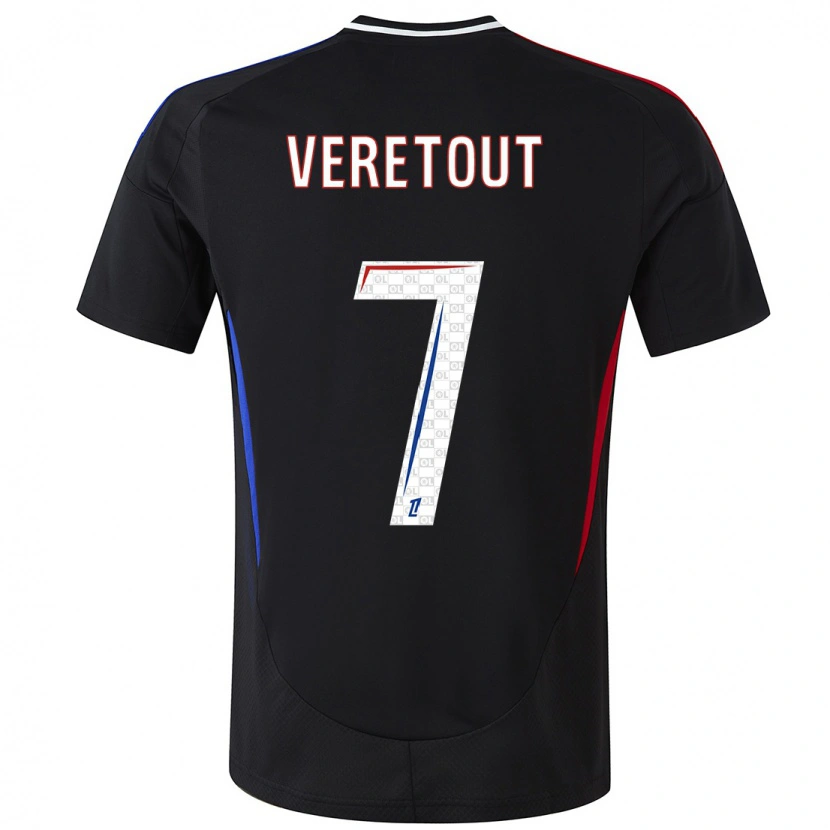Danxen Bambino Maglia Jordan Veretout #7 Nero Kit Gara Away 2024/25 Maglietta