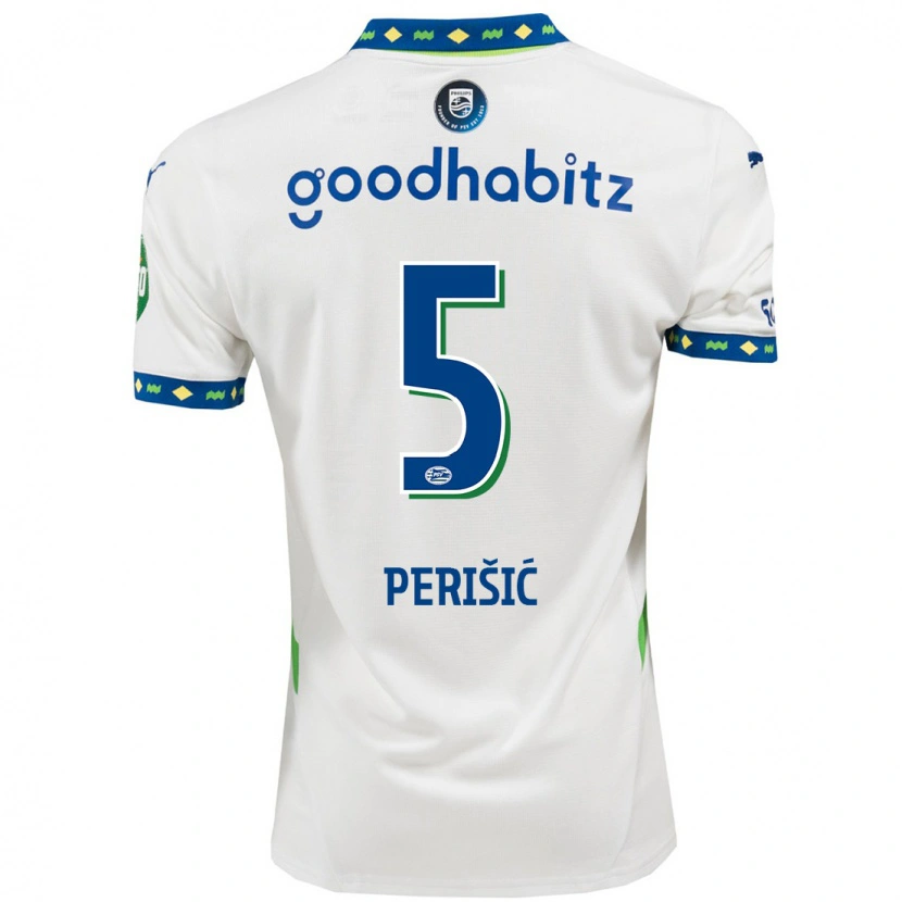 Danxen Bambino Maglia Ivan Perisic #5 Bianco Blu Scuro Kit Gara Third 2024/25 Maglietta
