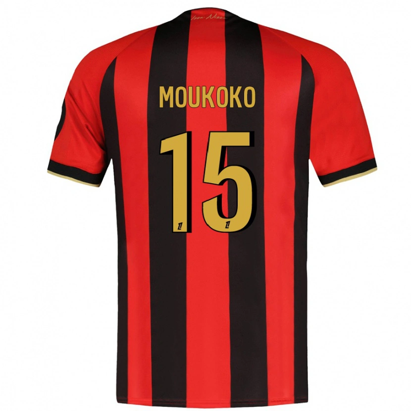 Danxen Bambino Maglia Youssoufa Moukoko #15 Rosso Nero Kit Gara Home 2024/25 Maglietta