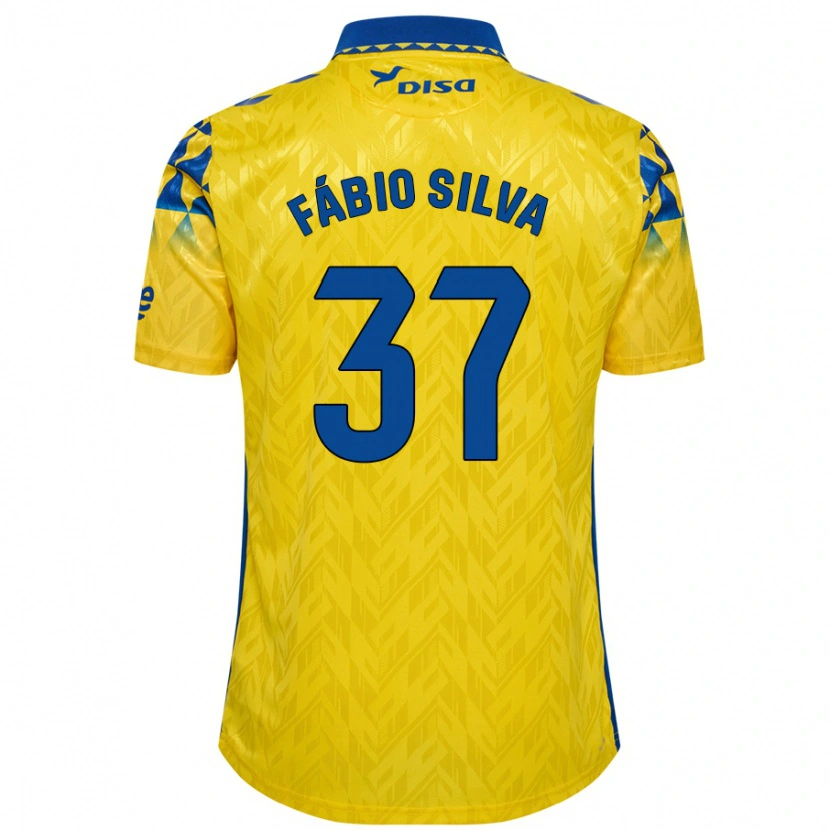 Danxen Bambino Maglia Fábio Silva #37 Giallo Blu Kit Gara Home 2024/25 Maglietta