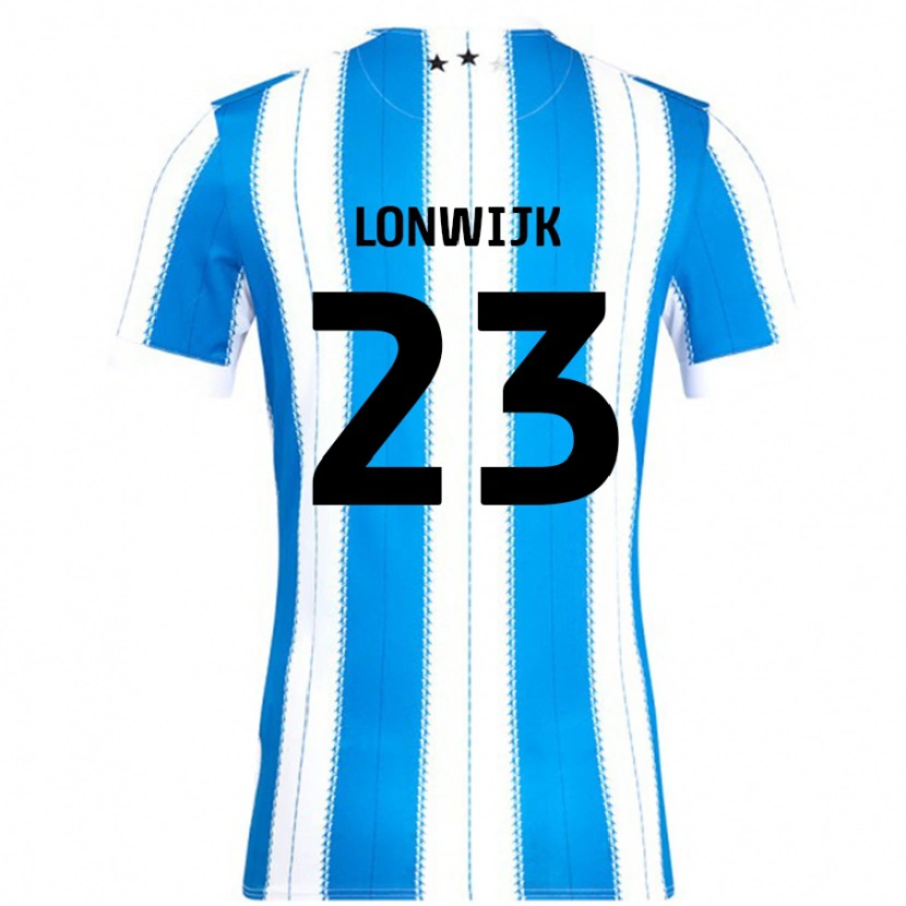 Danxen Bambino Maglia Nigel Lonwijk #23 Blu Bianco Kit Gara Home 2024/25 Maglietta