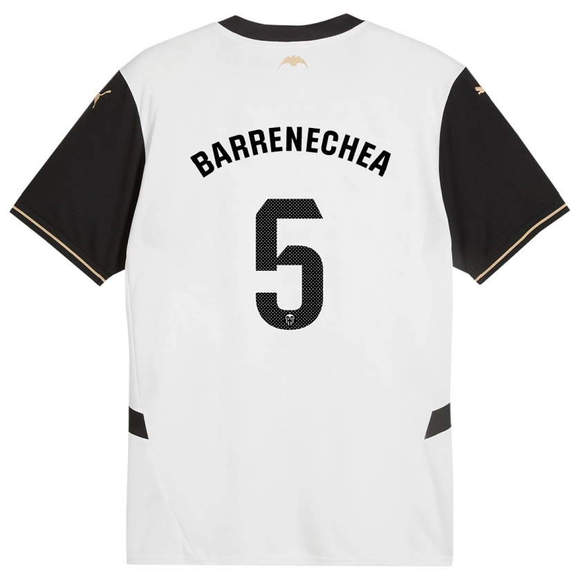 Danxen Bambino Maglia Enzo Barrenechea #5 Bianco Nero Kit Gara Home 2024/25 Maglietta