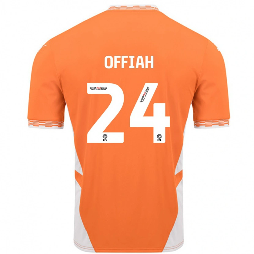 Danxen Bambino Maglia Odel Offiah #24 Arancione Bianco Kit Gara Home 2024/25 Maglietta