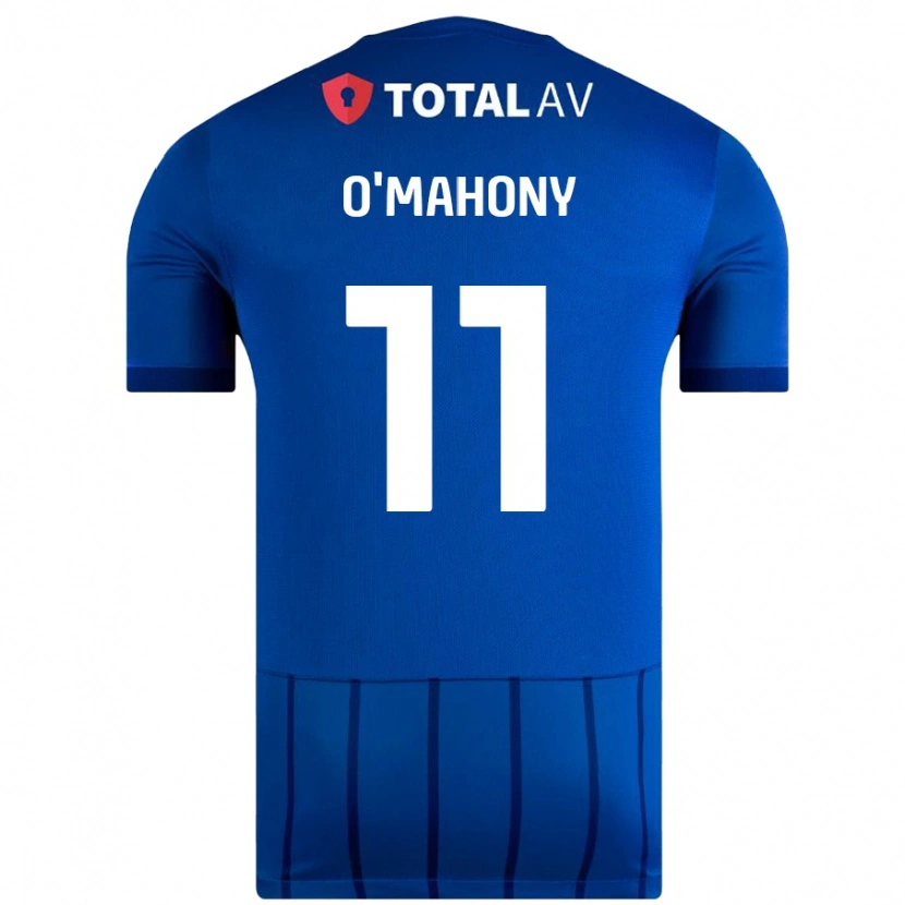 Danxen Bambino Maglia Mark O'mahony #11 Blu Kit Gara Home 2024/25 Maglietta