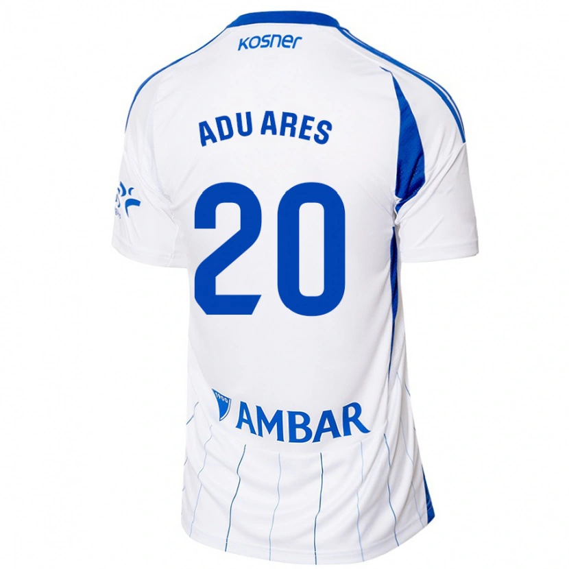Danxen Bambino Maglia Adu Ares #20 Rosso Bianco Kit Gara Home 2024/25 Maglietta