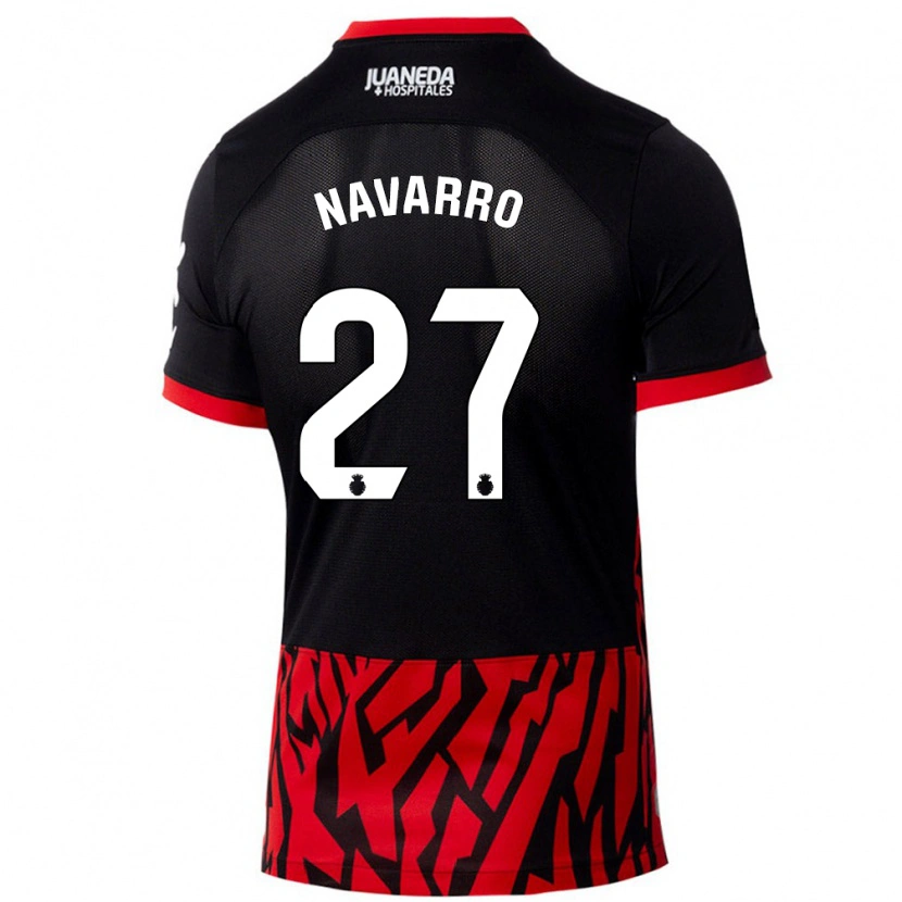 Danxen Bambino Maglia Robert Navarro #27 Nero Rosso Kit Gara Home 2024/25 Maglietta