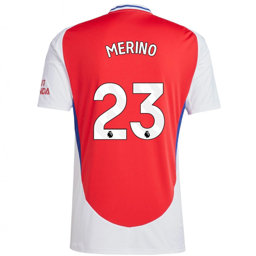 Danxen Bambino Maglia Mikel Merino #23 Rosso Bianco Kit Gara Home 2024/25 Maglietta