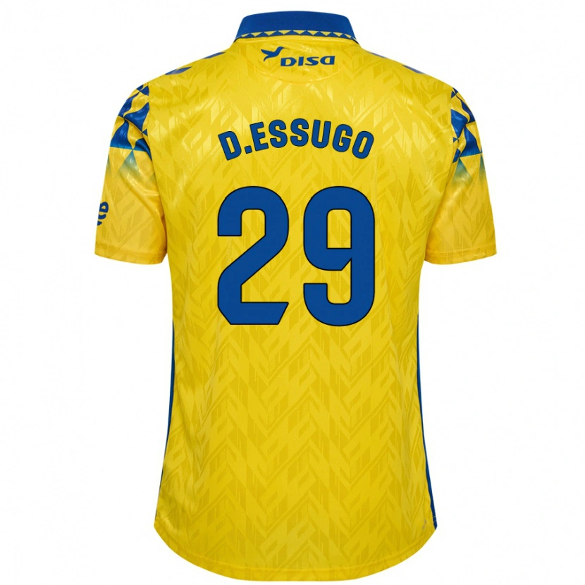 Danxen Bambino Maglia Dário Essugo #29 Giallo Blu Kit Gara Home 2024/25 Maglietta