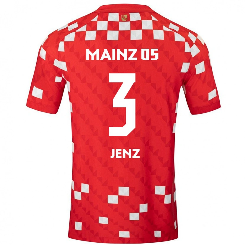 Danxen Bambino Maglia Moritz Jenz #3 Bianco Rosso Kit Gara Home 2024/25 Maglietta