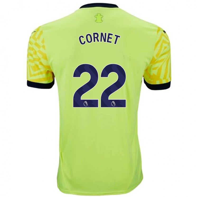 Danxen Bambino Maglia Maxwel Cornet #22 Giallo Kit Gara Away 2024/25 Maglietta