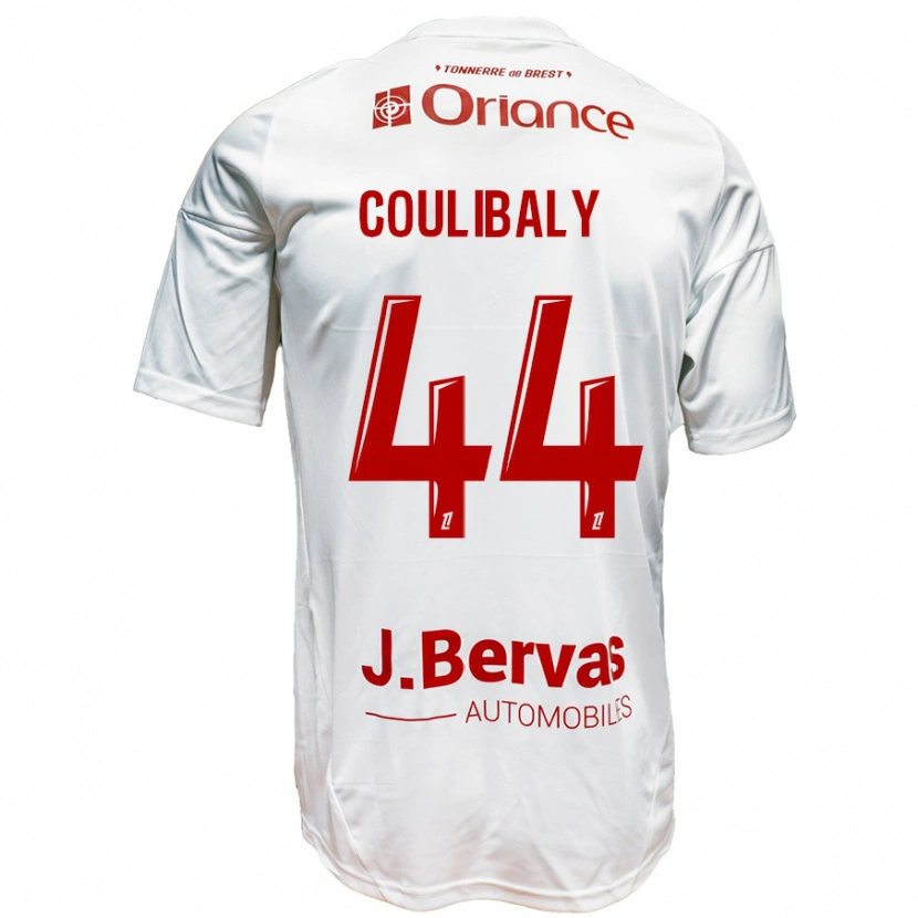 Danxen Bambino Maglia Soumaïla Coulibaly #44 Bianco Rosso Kit Gara Away 2024/25 Maglietta