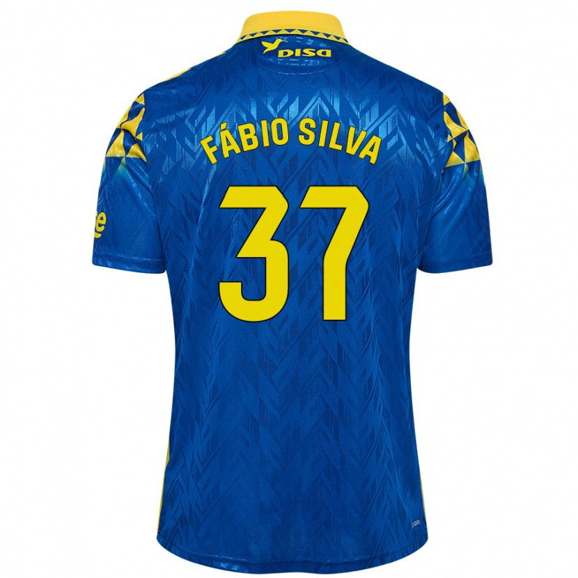 Danxen Bambino Maglia Fábio Silva #37 Blu Giallo Kit Gara Away 2024/25 Maglietta
