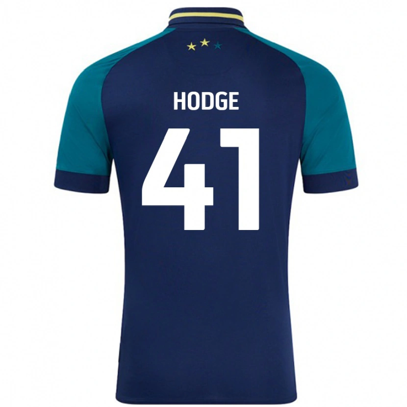 Danxen Bambino Maglia Joe Hodge #41 Blu Navy Verde Scuro Kit Gara Away 2024/25 Maglietta