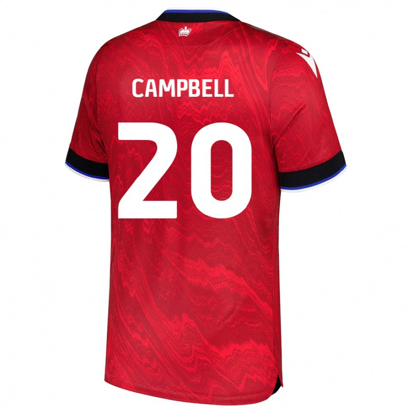 Danxen Bambino Maglia Chem Campbell #20 Rosso Nero Kit Gara Away 2024/25 Maglietta