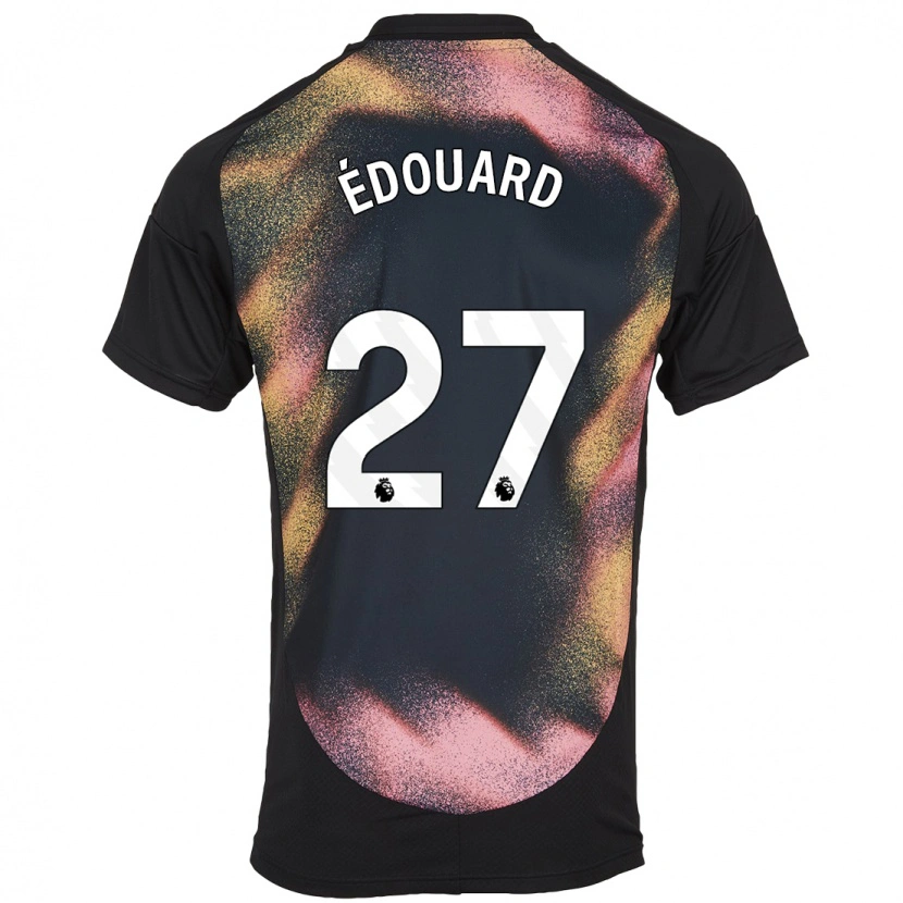 Danxen Bambino Maglia Odsonne Edouard #27 Nero Bianco Kit Gara Away 2024/25 Maglietta