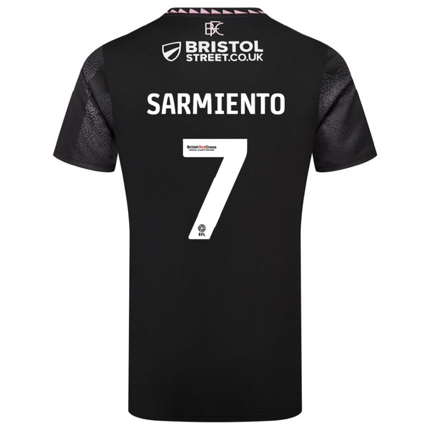 Danxen Bambino Maglia Jeremy Sarmiento #7 Nero Kit Gara Away 2024/25 Maglietta