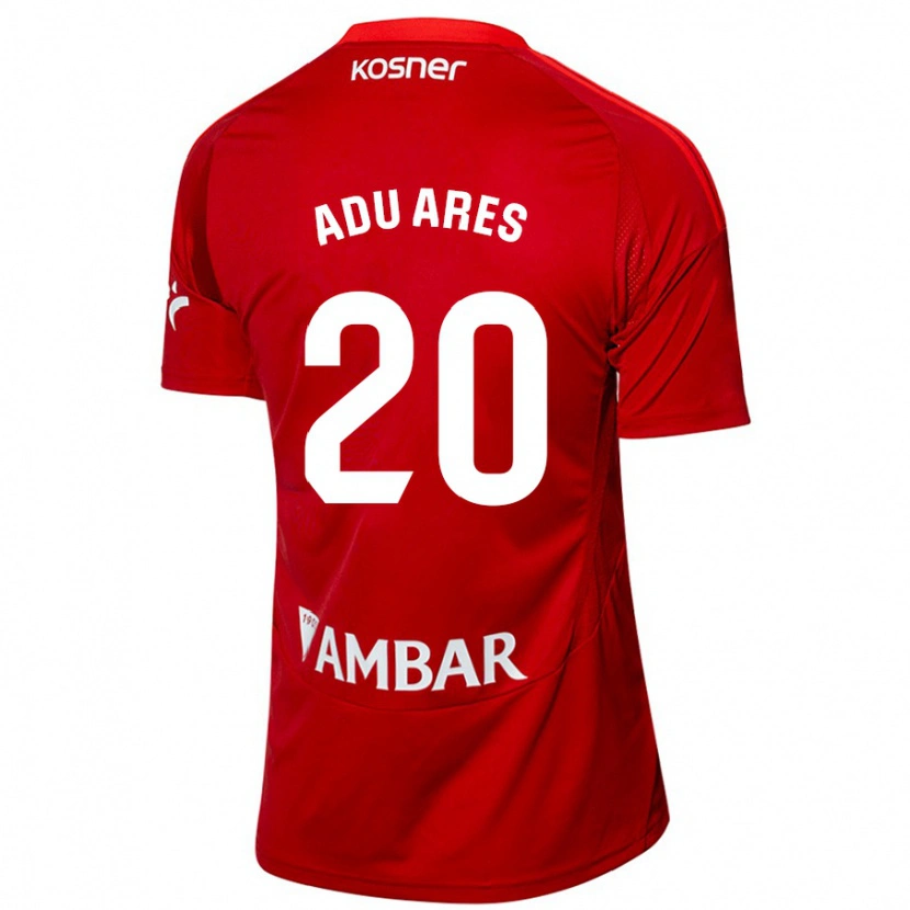 Danxen Bambino Maglia Adu Ares #20 Bianco Blu Kit Gara Away 2024/25 Maglietta
