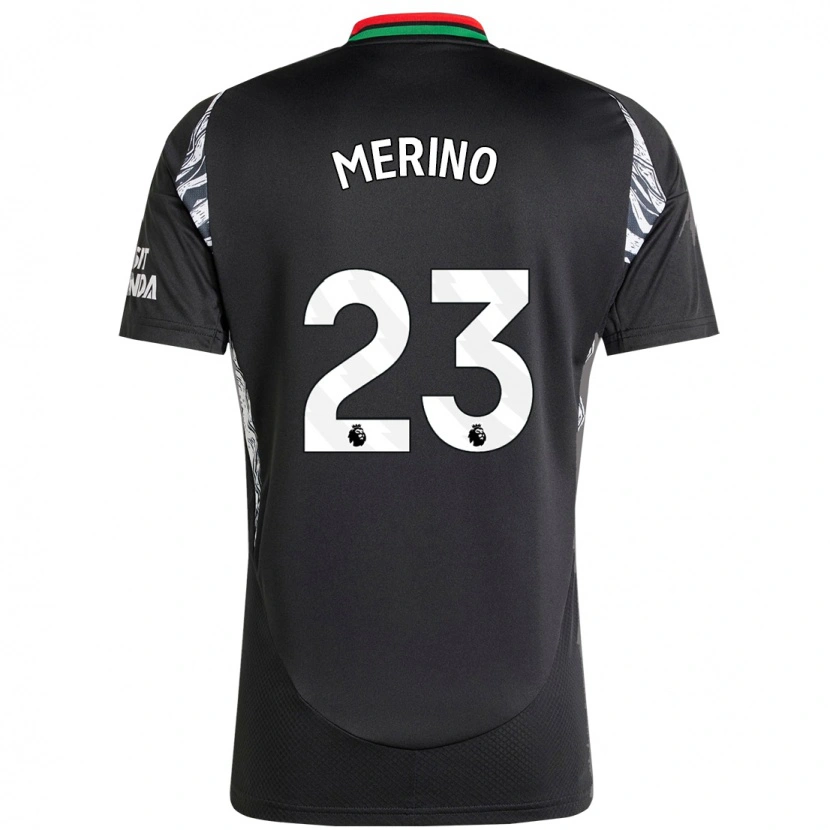 Danxen Bambino Maglia Mikel Merino #23 Nero Kit Gara Away 2024/25 Maglietta
