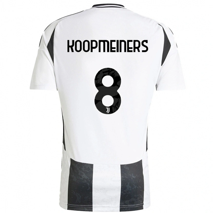 Danxen Bambino Maglia Teun Koopmeiners #8 Bianco Nero Kit Gara Home 2024/25 Maglietta