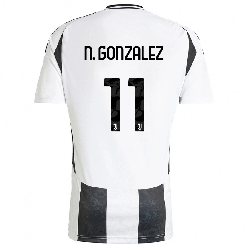 Danxen Bambino Maglia Nico González #11 Bianco Nero Kit Gara Home 2024/25 Maglietta